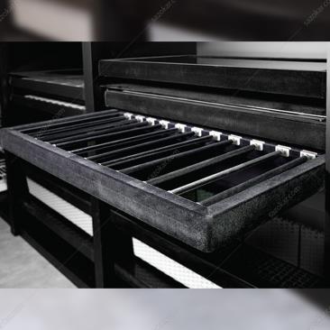 رک ریلی جای شلوار داخل کمد لباس رنگ مشکی مخمل سایز  60 فانتونی مدل J317 Fantoni J317 Rail rack instead of pants